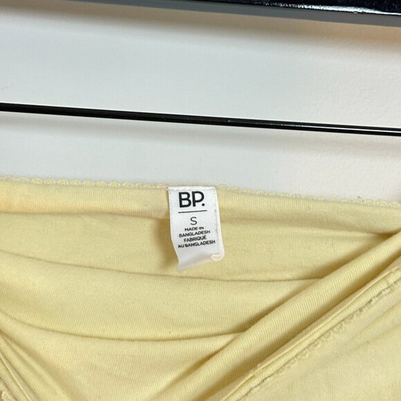 BP. Nordstrom Scallop Trim Tube Top in Pale Yellow Size Small - Picture 4 of 7